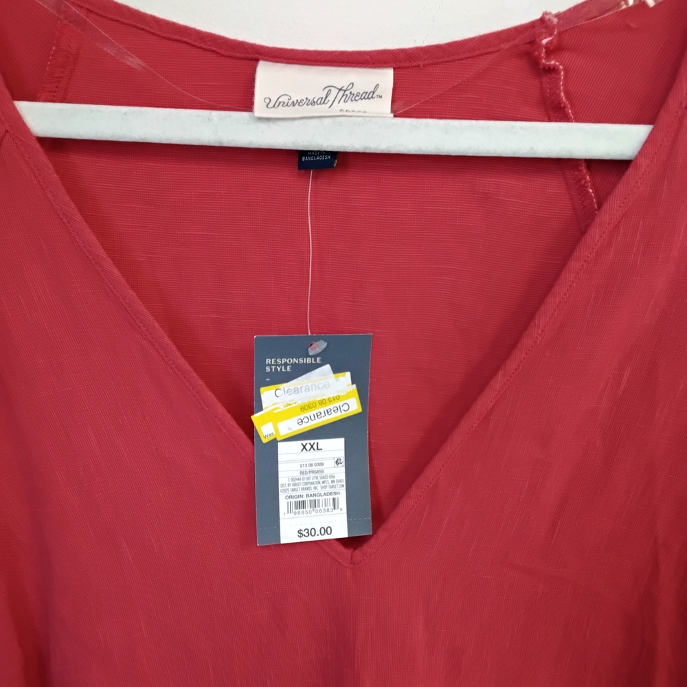 Universal Thread Red Mini Dress With Pockets #53 - Picture 3 of 3